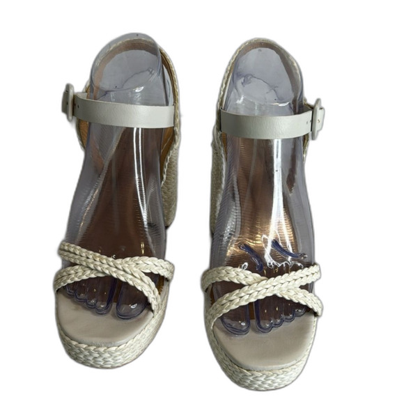 Raye ladies white rope platform heels with straps size 7.5 - Picture 3 of 12